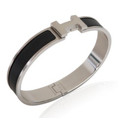 Hermès  Bracelet Clic HH en noir mat