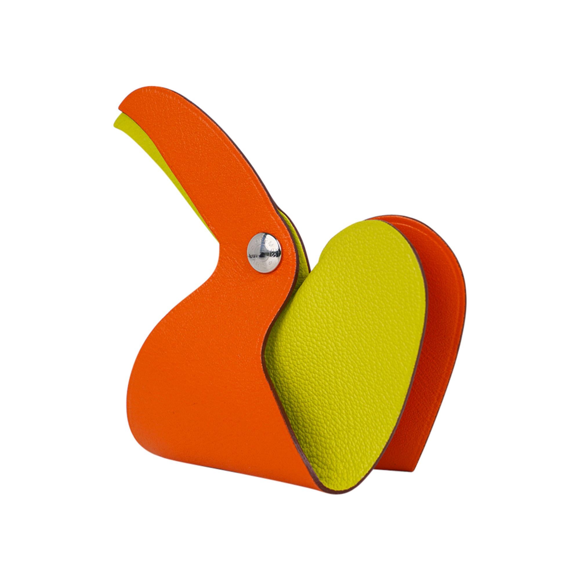 Hermes Clickazoo Toucan Orange / Lime Whimsical Art Piece New w/Box 1