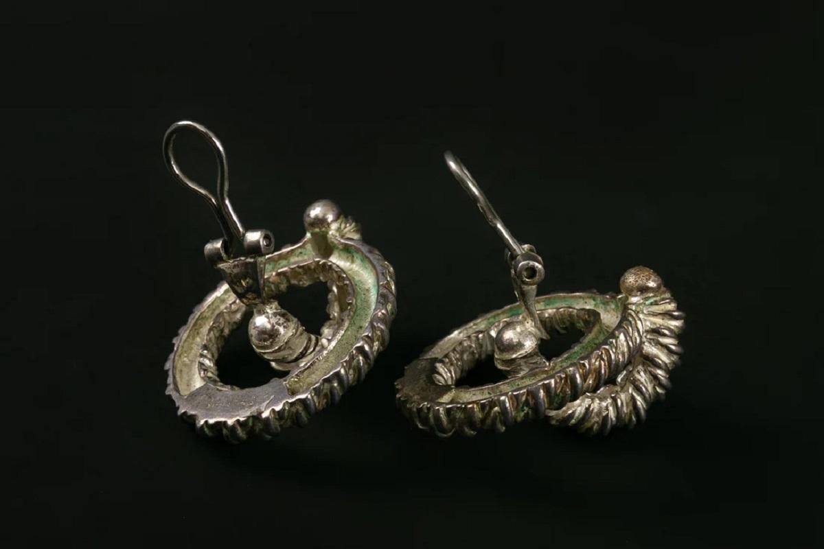 hermes earring silver