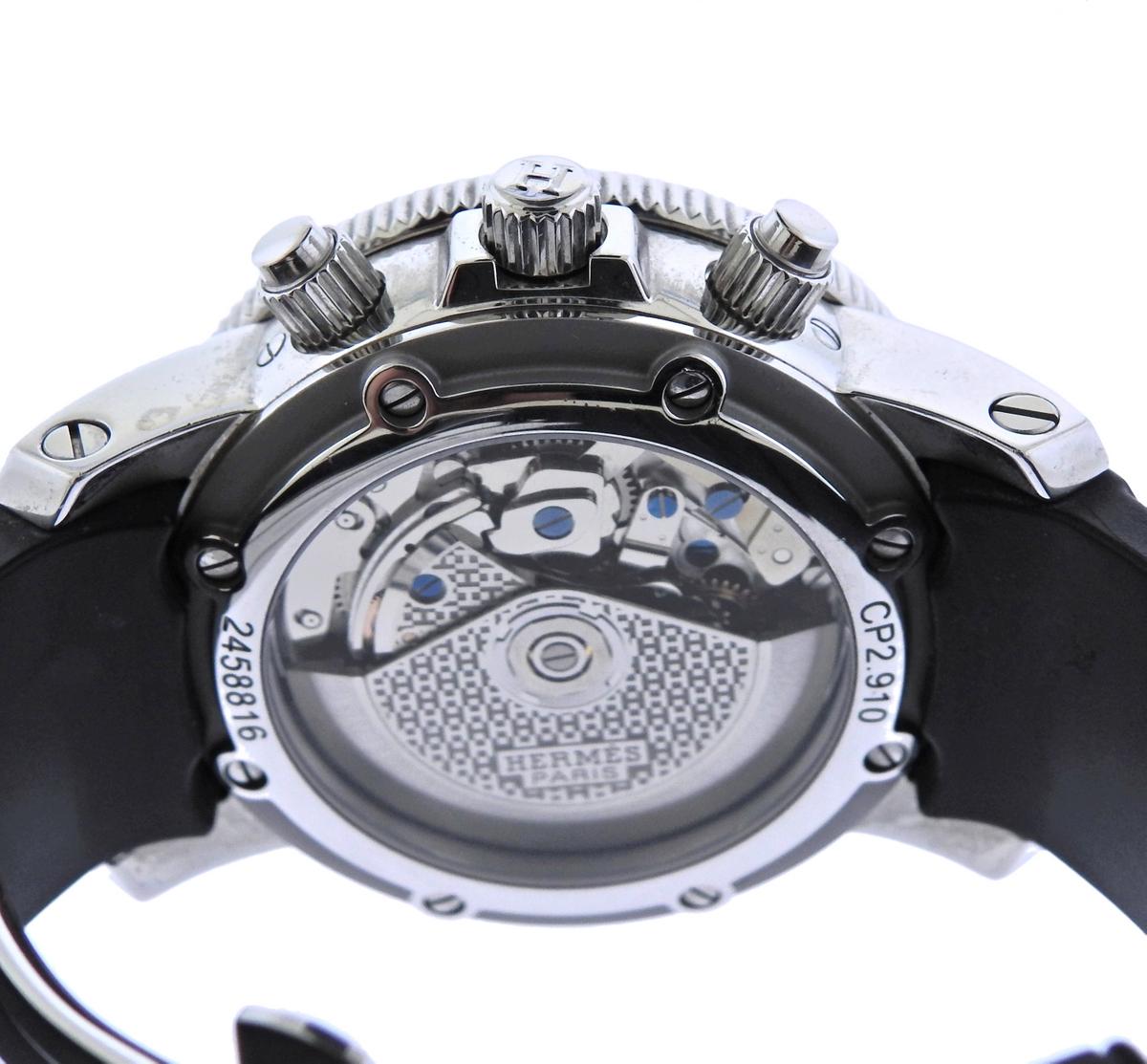 hermes clipper chronograph watch