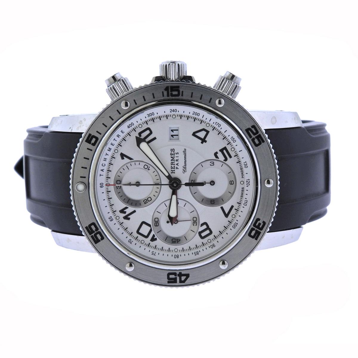 Hermes Clipper Chrono 44 Mechanical Diver's Chronograph Watch CP2.910