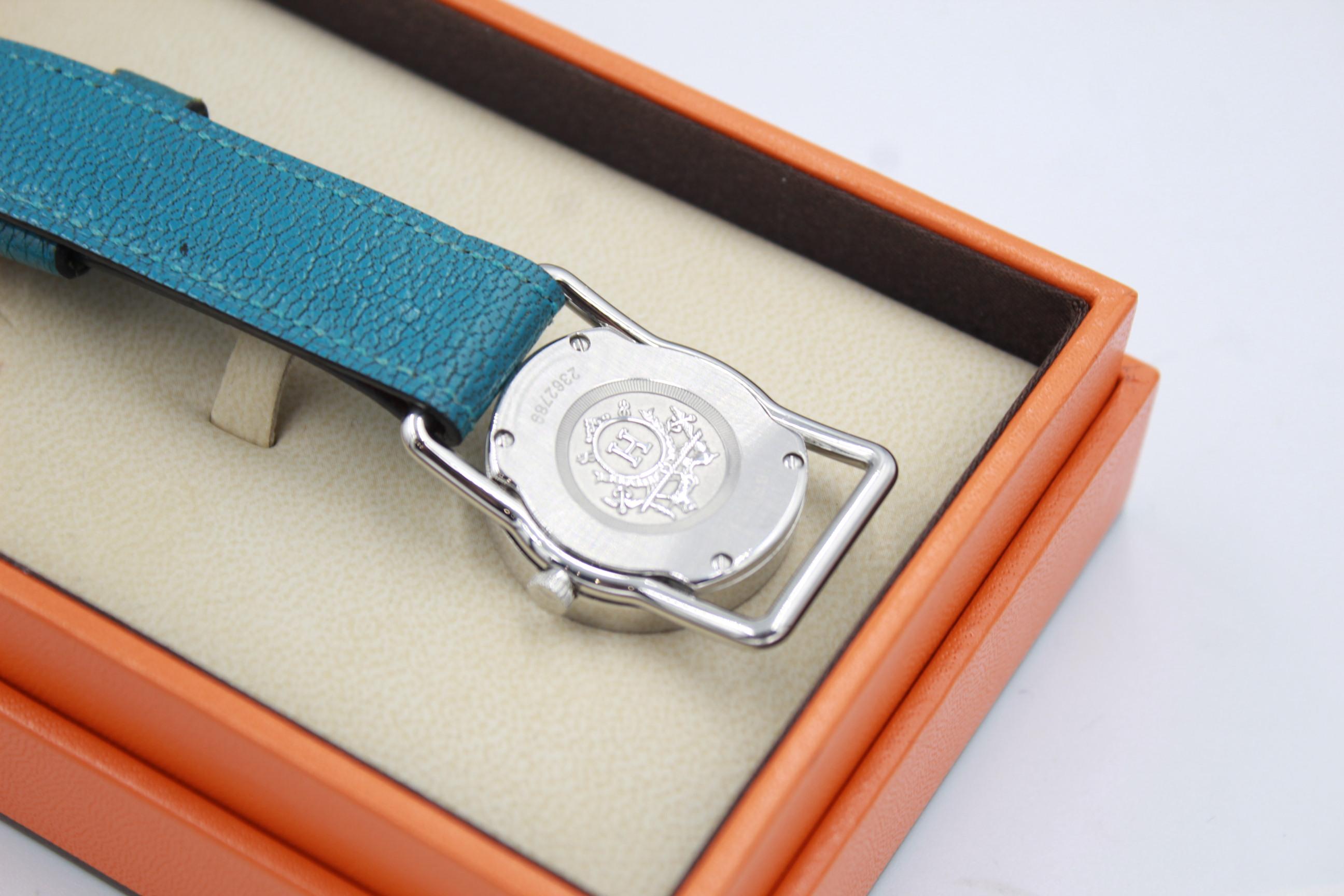 Men's Hermès Barenia ronde watch  For Sale