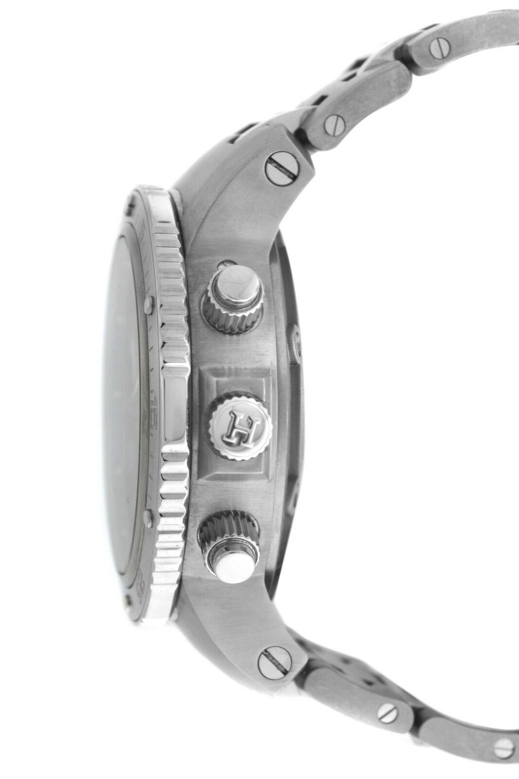Brand	Hermes
Model	Clipper CP2.941
Gender	Men's
Condition	Pre-owned
Movement	Swiss Automatic
Case Material	Titanium & Stainless Steel 
Bracelet / Strap Material	
Titanium & Stainless Steel

Clasp / Buckle Material	
Stainless Steel

Clasp