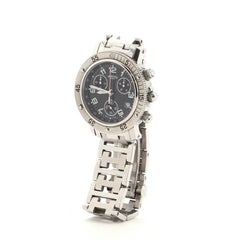 Hermes Clipper Diver Chronograph Quartz Watch Stainless Steel 39
