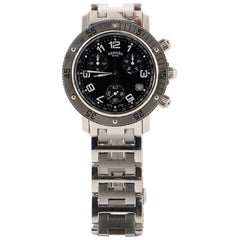 Hermes Clipper Diver Chronograph Quartz Watch Stainless Steel 39