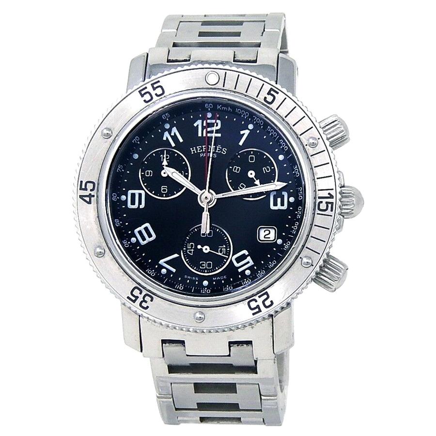 Hermes Clipper Diver Stainless Steel Quartz Men's Watch CL2.910 For Sale