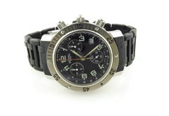 Hermes Clipper Diver's Watch CL2 915 Chronograph Stainless Steel Rubber Unisex