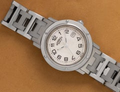 Hermes Clipper Ladies Quartz Watch with Mother of Pearl Dial - Stainless Steel