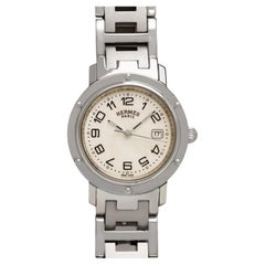 Hermes Clipper Ladies Quartz Watch with Mother of Pearl Dial - Stainless Steel