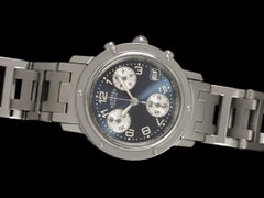 Hermes Clipper Herren Damen / Unisex Chronograph Quarzuhr - Edelstahl
