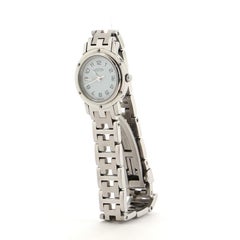 Hermes Clipper Quartz Watch Stainless Steel 24