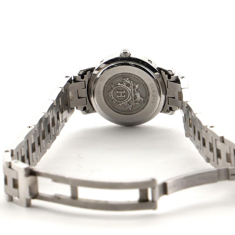 Women's or Men's Hermes Clipper Quartz Watch Stainless Steel 24