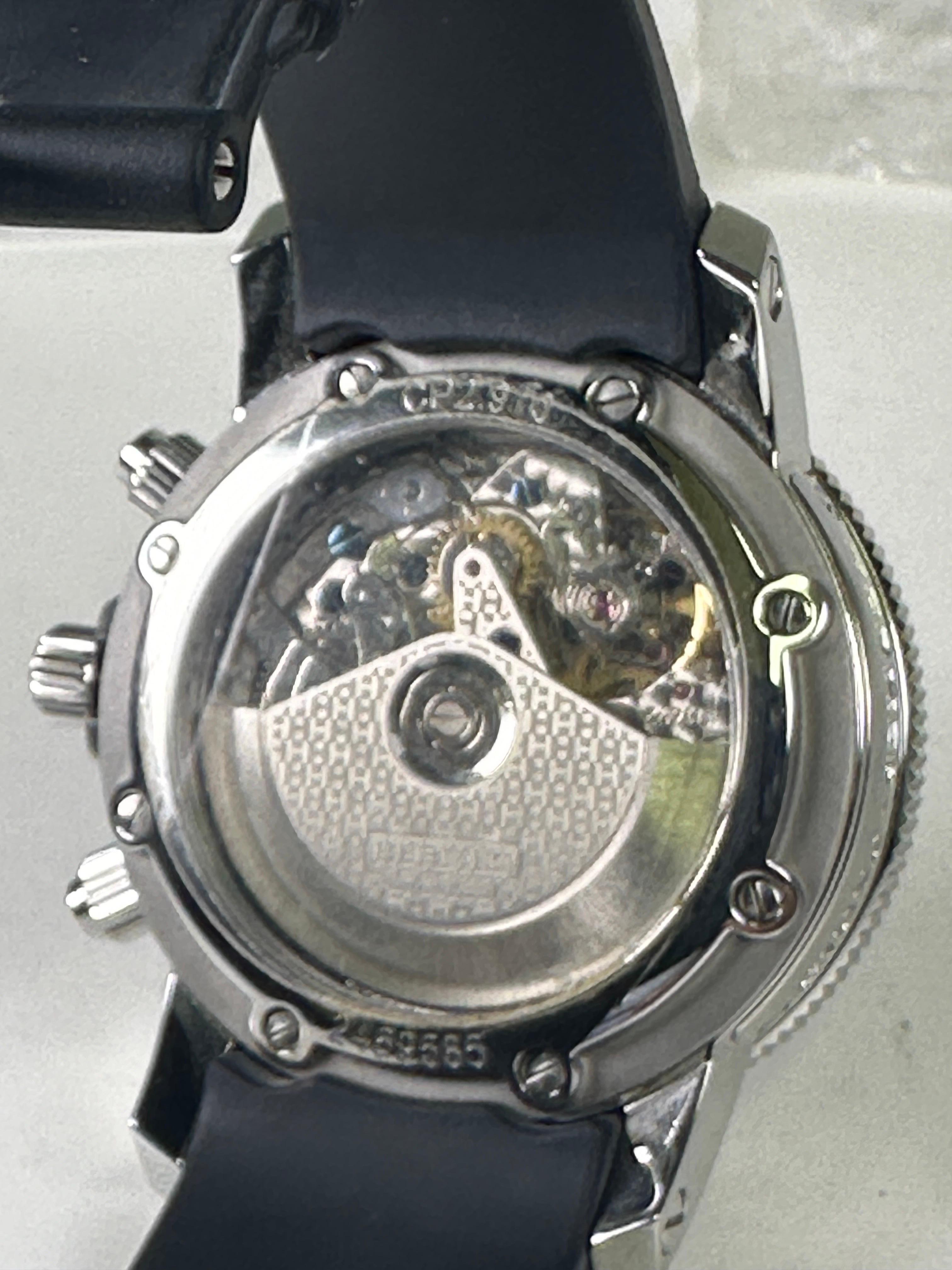 Montre chronographe Clipper Valjoux Diver d'Hermès en vente 5