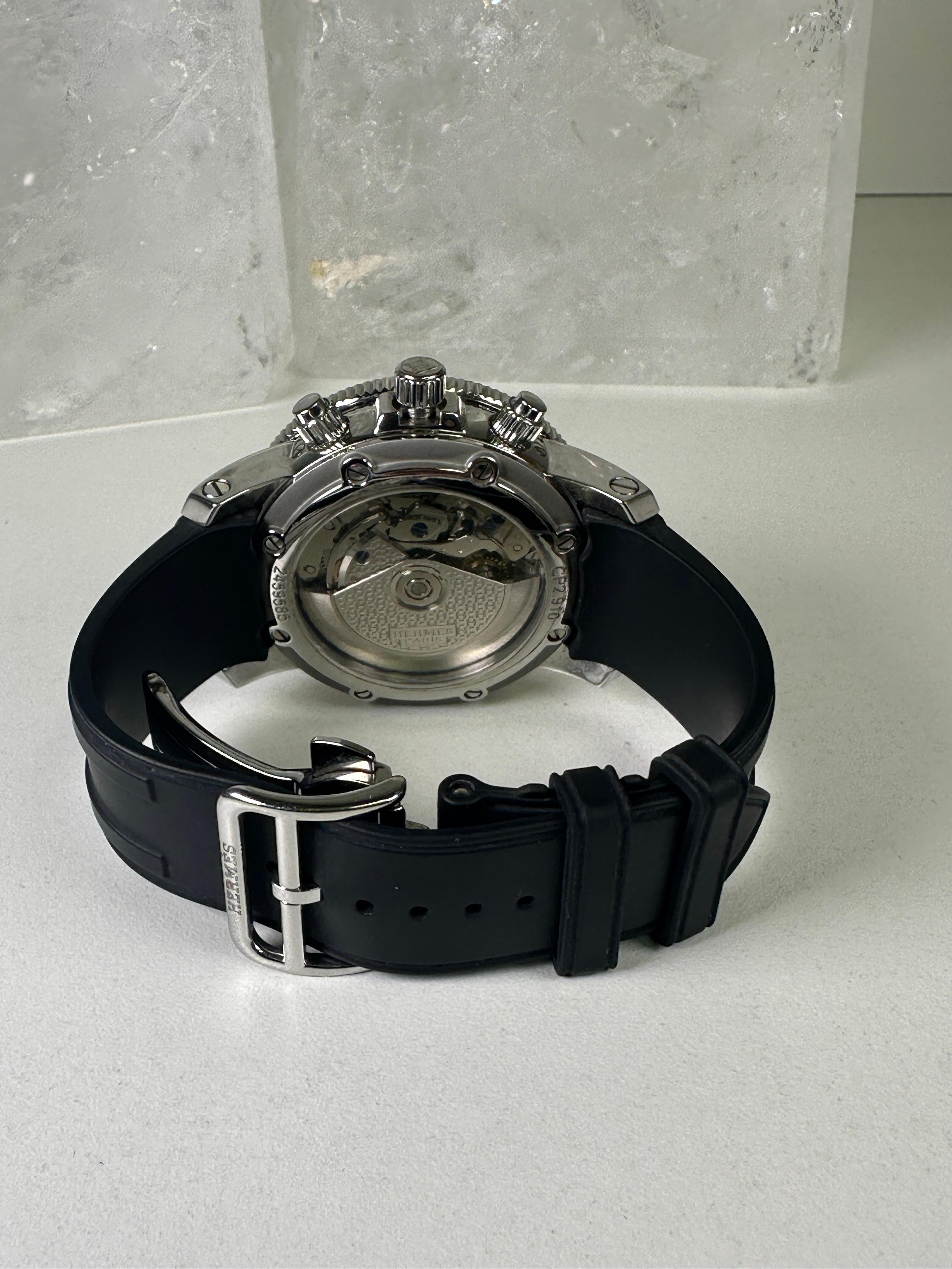 Montre chronographe Clipper Valjoux Diver d'Hermès en vente 1