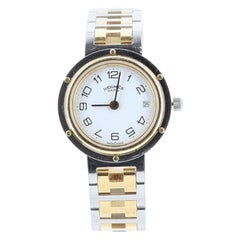 Hermès Clipper Watch in Silver and Gold Tone Stainless Steel