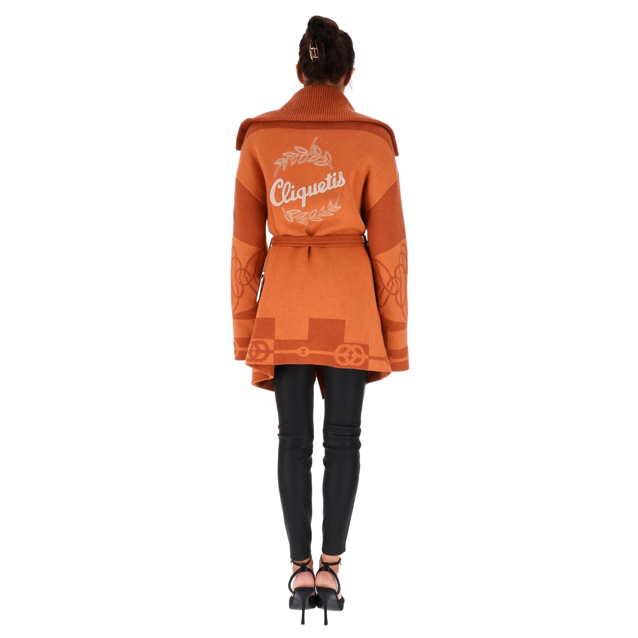 Hermes Cliquetis Cashmere Cardi/Coat In New Condition For Sale In London, GB