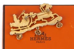 Hermès Cloisonne Carriage Sleigh Brooch