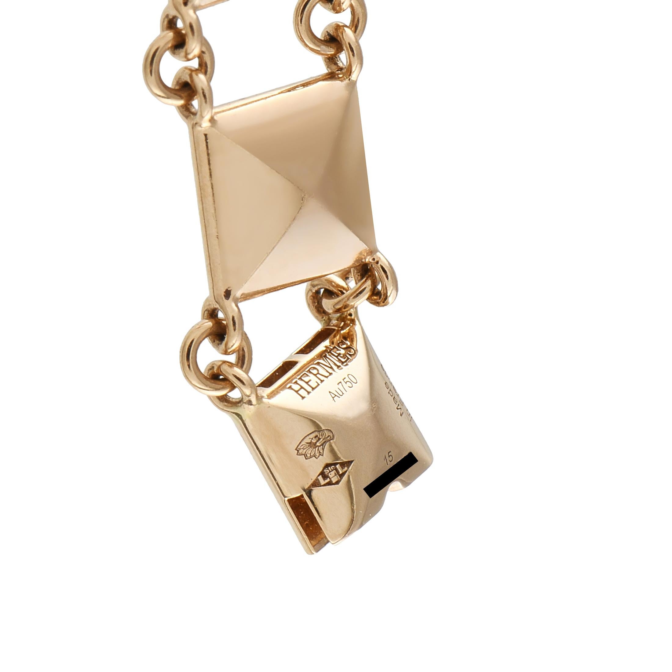 Hermes Clou d'H Pulsera de oro rosa de 18 quilates y 2,46 ct de diamantes en Nuevo estado para la venta en Southampton, PA