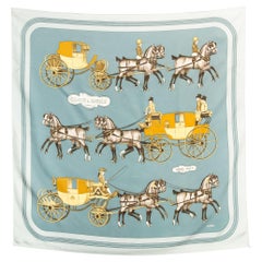 Hermes Coach and Saddle by Philippe Ledoux Silk Scarf
