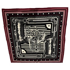 Hermes "Coaching" Kaschmir und Seidenschal 70/30 21 "x21"