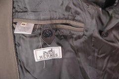 Hermes coat with leather vest