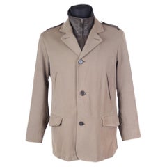 Hermes coat with leather vest