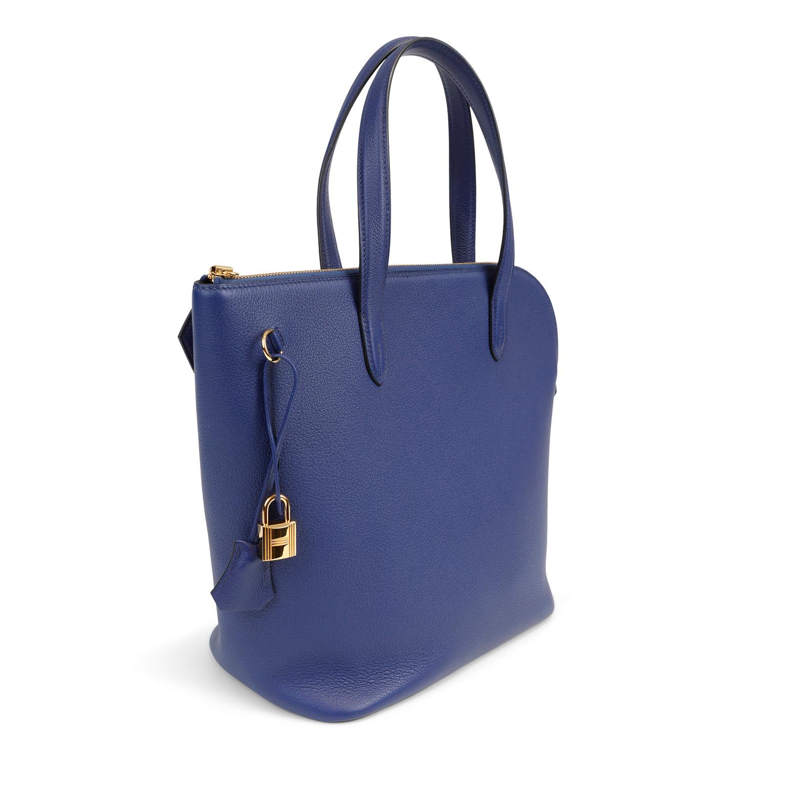 Hermès Cobalt Blue Evergrain Commuter Bag For Sale at 1stDibs | cobalt ...