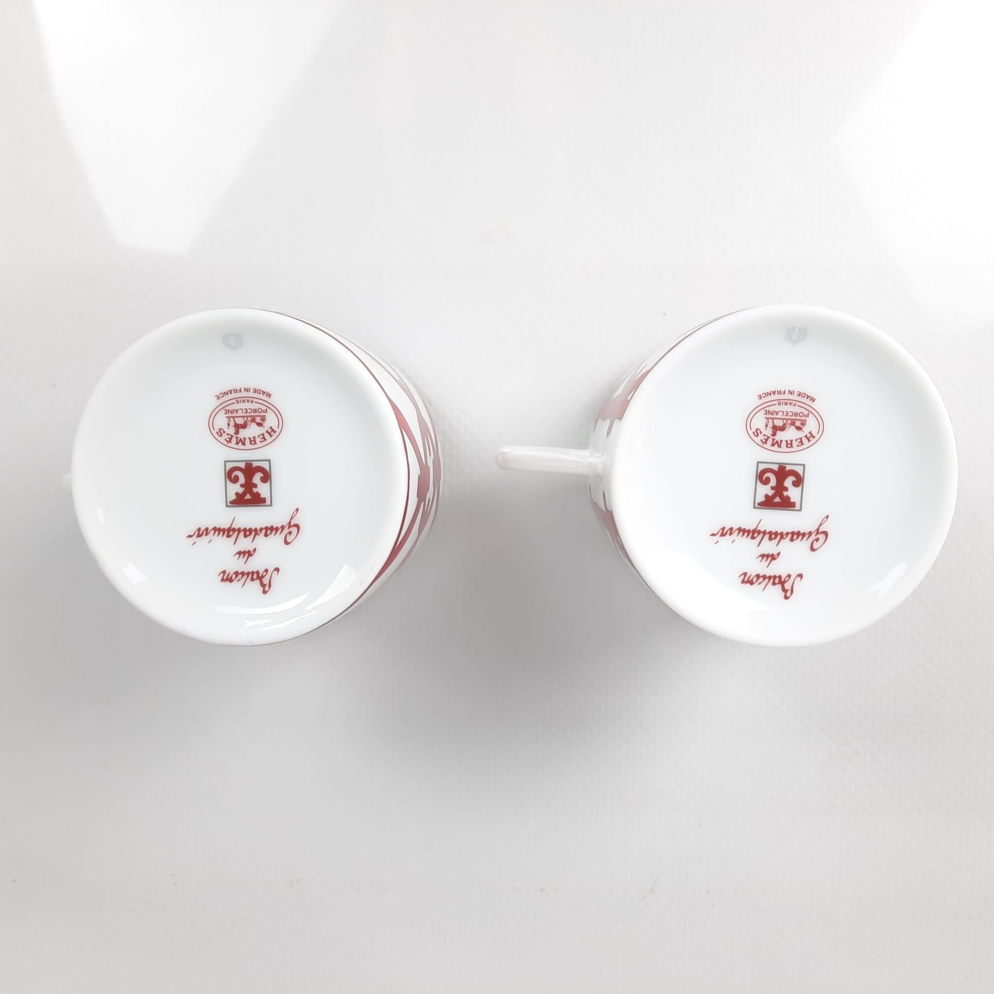 Women's or Men's Hermes Coffee Cup And Saucer Balcon Du Guadalquivir Porcelain Set Of Two 9cl