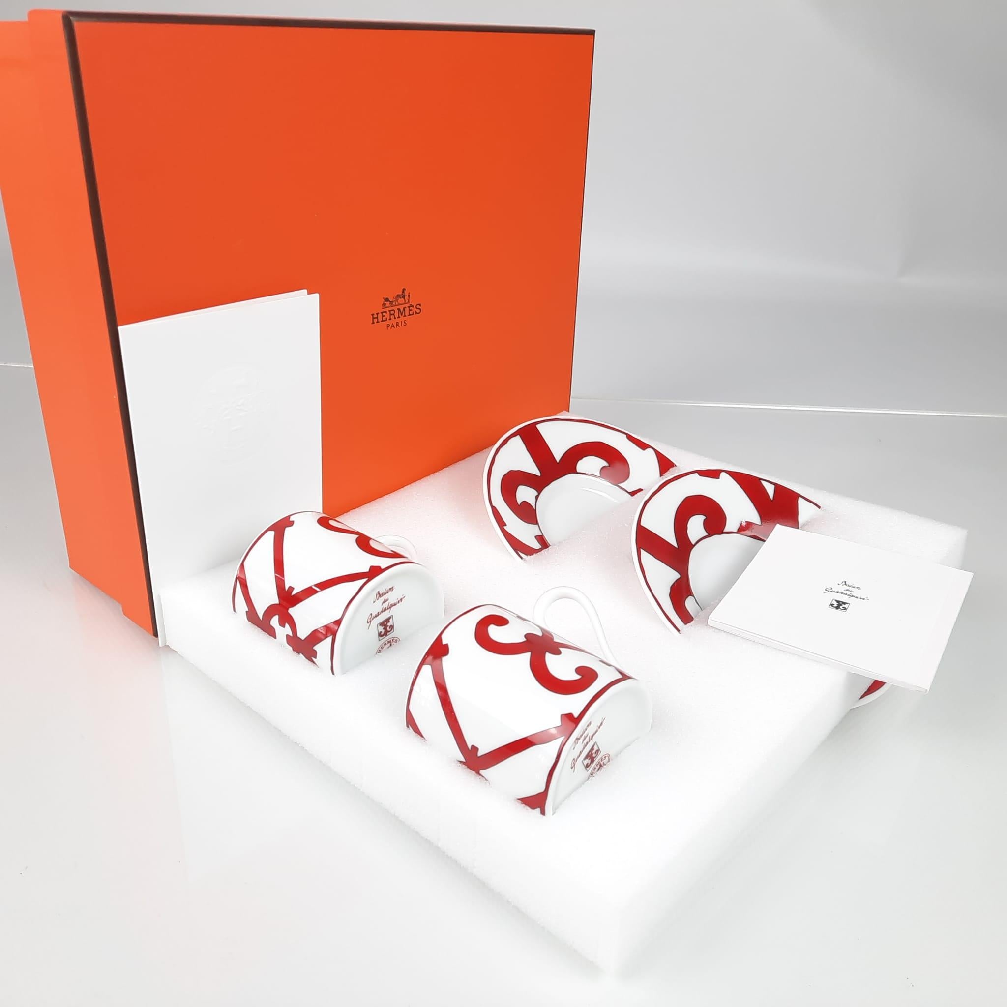 Hermes Coffee Cup And Saucer Balcon Du Guadalquivir Porcelain Set Of Two 9cl 2