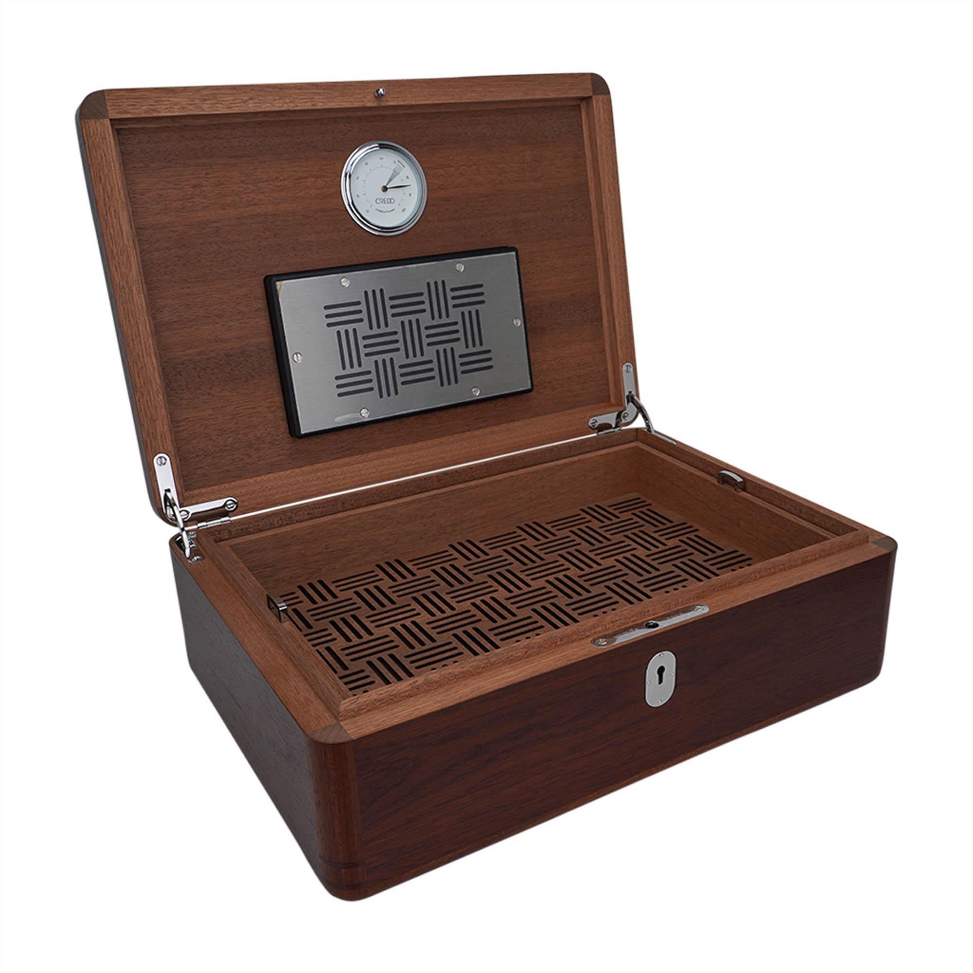 Hermes Coffret a Cigares Humidor Limited Edition Sycamore Wood Sesame Lizard For Sale 8