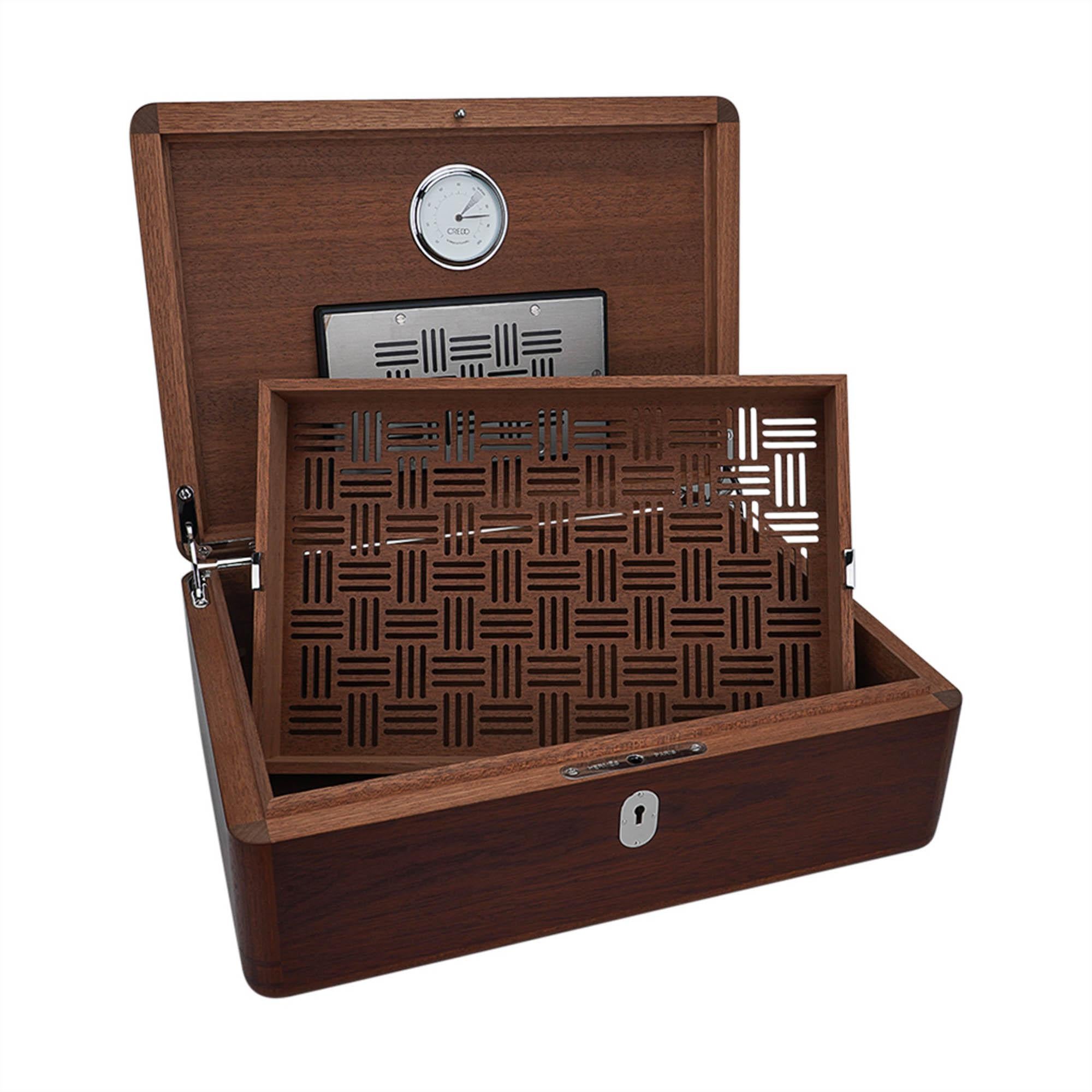 Hermes Coffret a Cigares Humidor Limited Edition Sycamore Holz Sesam Eidechse im Angebot 3