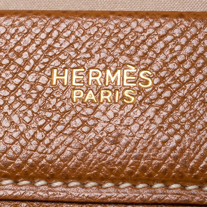 Hermes Cognac Courchevel Leather Toiletry Case 3