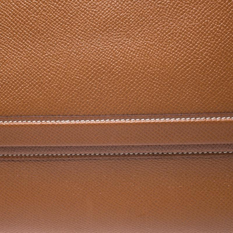 Hermes Cognac Courchevel Leder Toilettenkoffer 1
