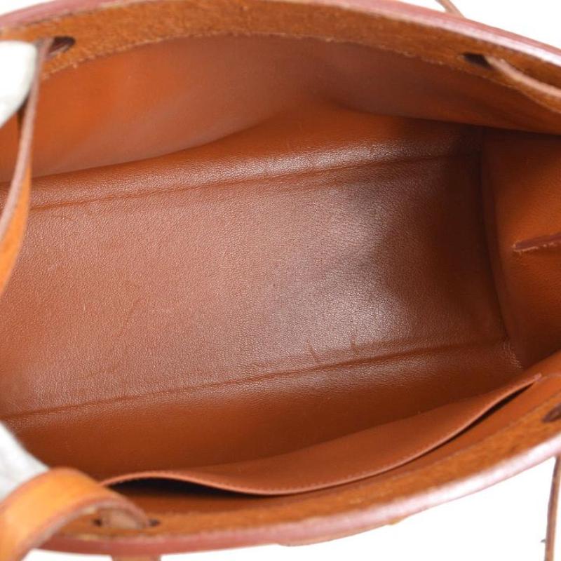 Donna HERMES Cognac Tan Brown Struzzo Esotico Muzo Borsa a tracolla da sera in vendita