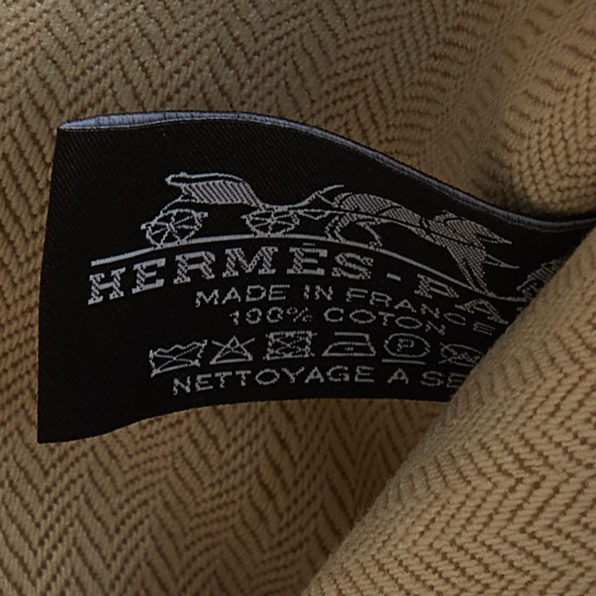 Hermes Cognac Toile H Tissage Case For Sale 5
