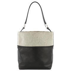 Hermes Col Roule Handbag Toile and Vache Hunter 25