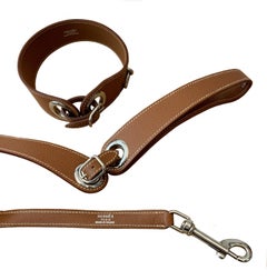 Hermès Collar and Leash Set for Pet Dog