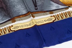 Sciarpa blu Napoleone da collezione di Hermès