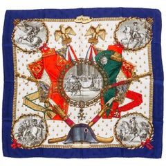 Hermès Collectible Blue Napoleon Scarf