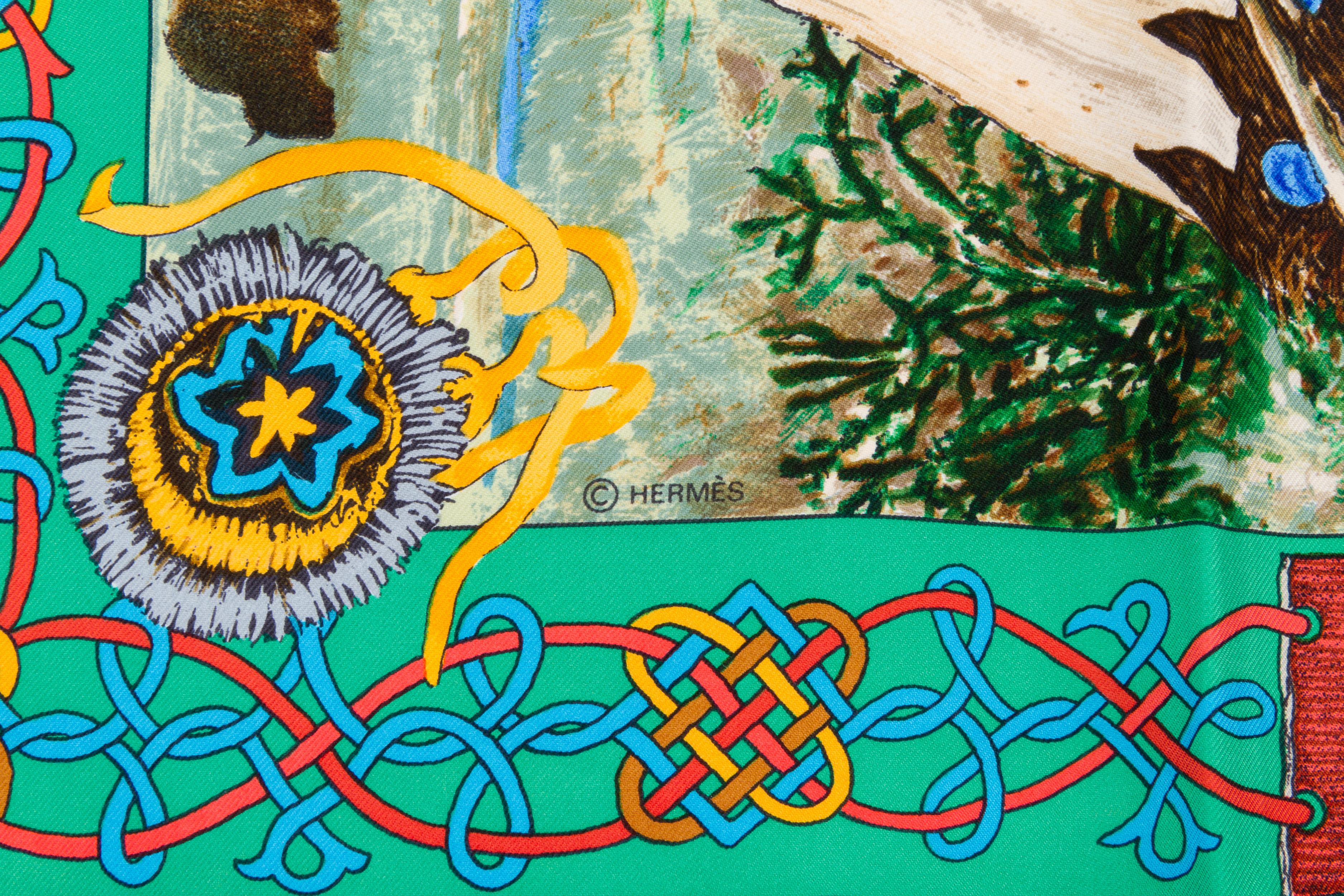 Hermès Collectible Les Cheyennes Scarf Kermit Oliver In Excellent Condition In West Hollywood, CA
