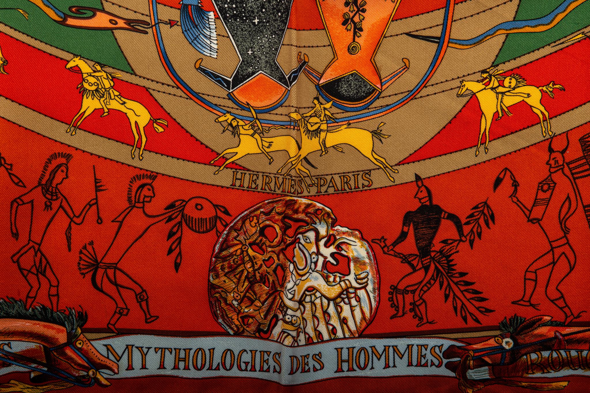 Hermès Bufanda Coleccionable Mitologías Marrón en venta