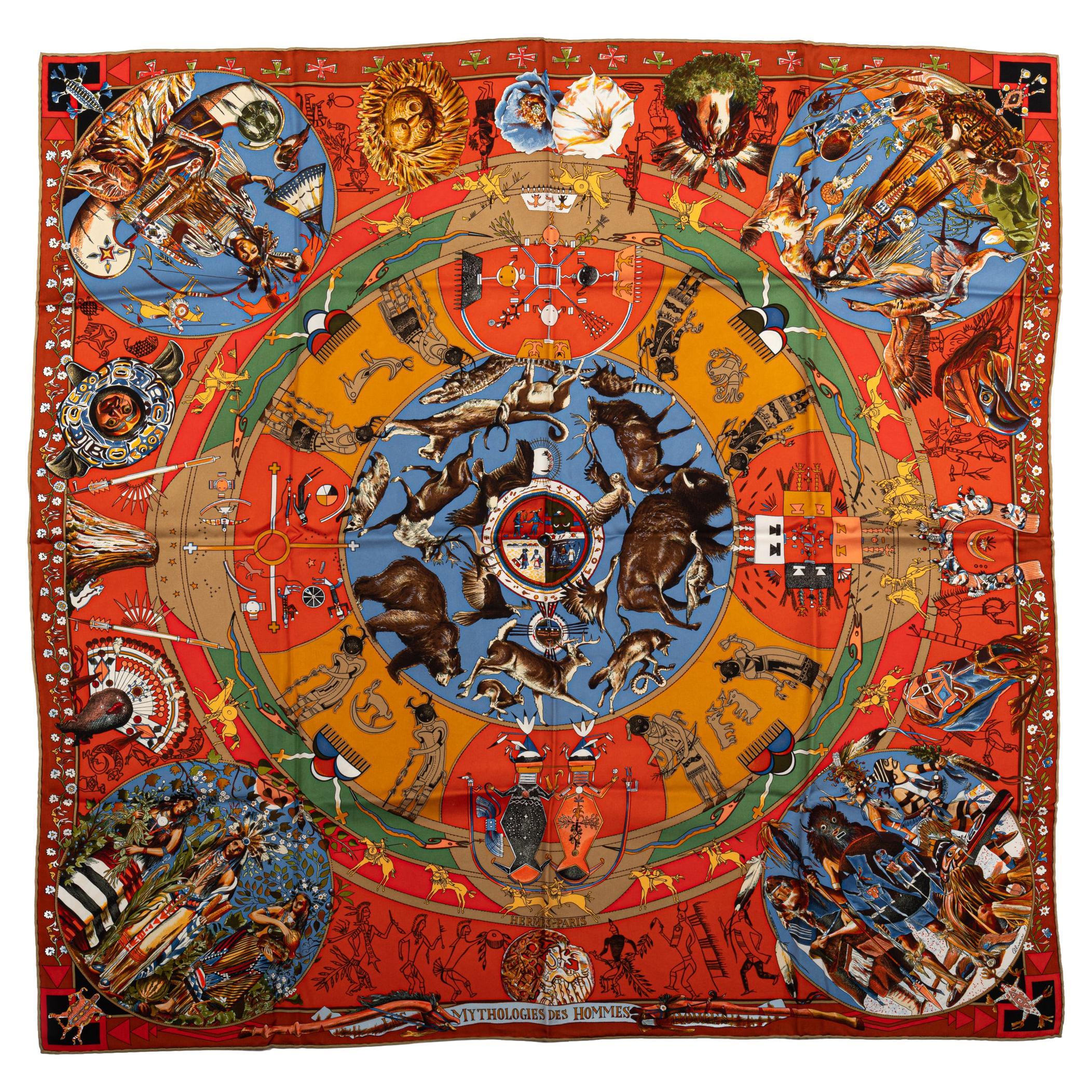 Hermès Collectible Mythologies Scarf For Sale