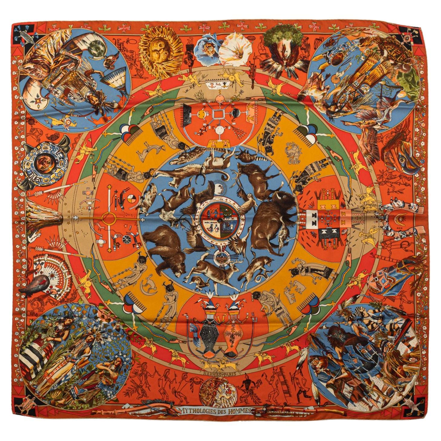Hermès Collectible Mythologies Scarf For Sale