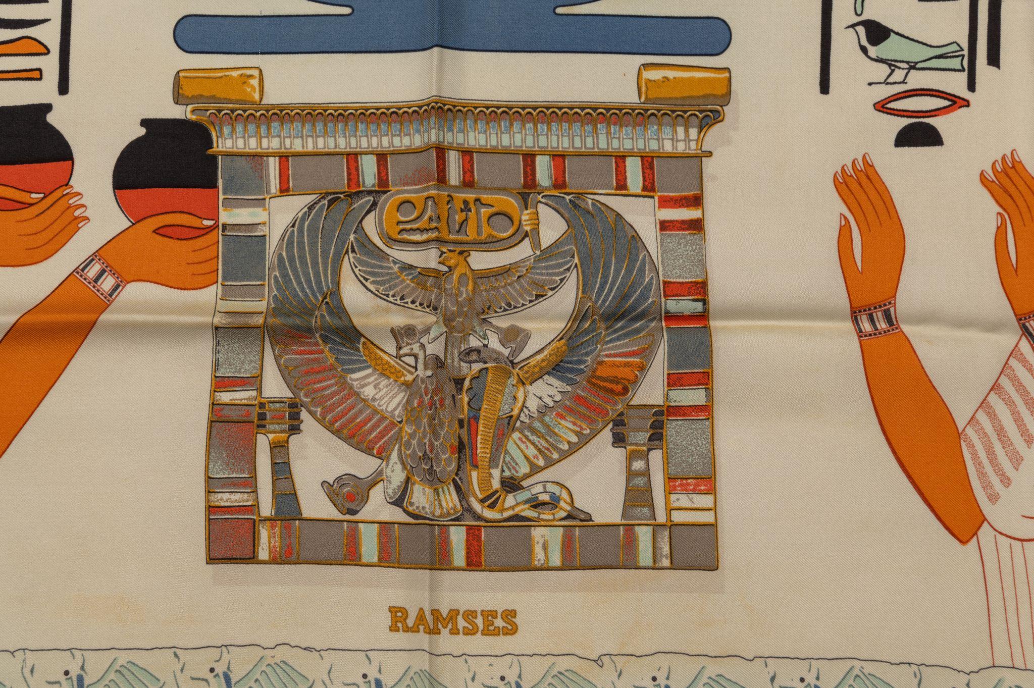 Hermès Collectible Ramses Silk Scarf In Good Condition For Sale In West Hollywood, CA
