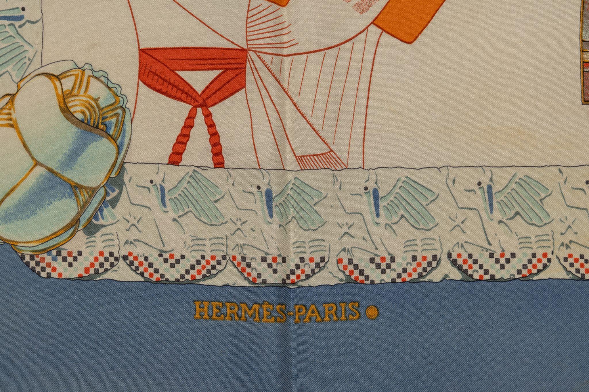 Hermès Collectible Ramses Silk Scarf For Sale 2