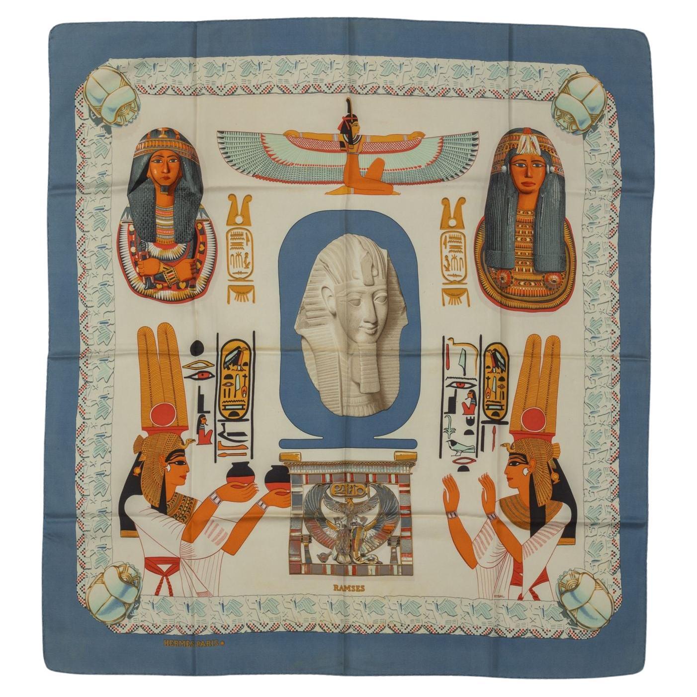 Hermès Collectible Ramses Silk Scarf For Sale