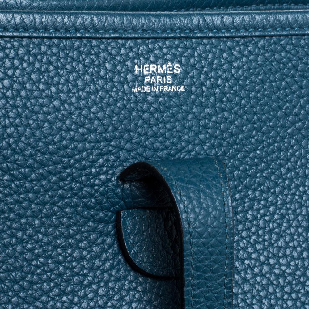 Hermes Collert Taurillion Clemence Leather Evelyne III PM Bag 1