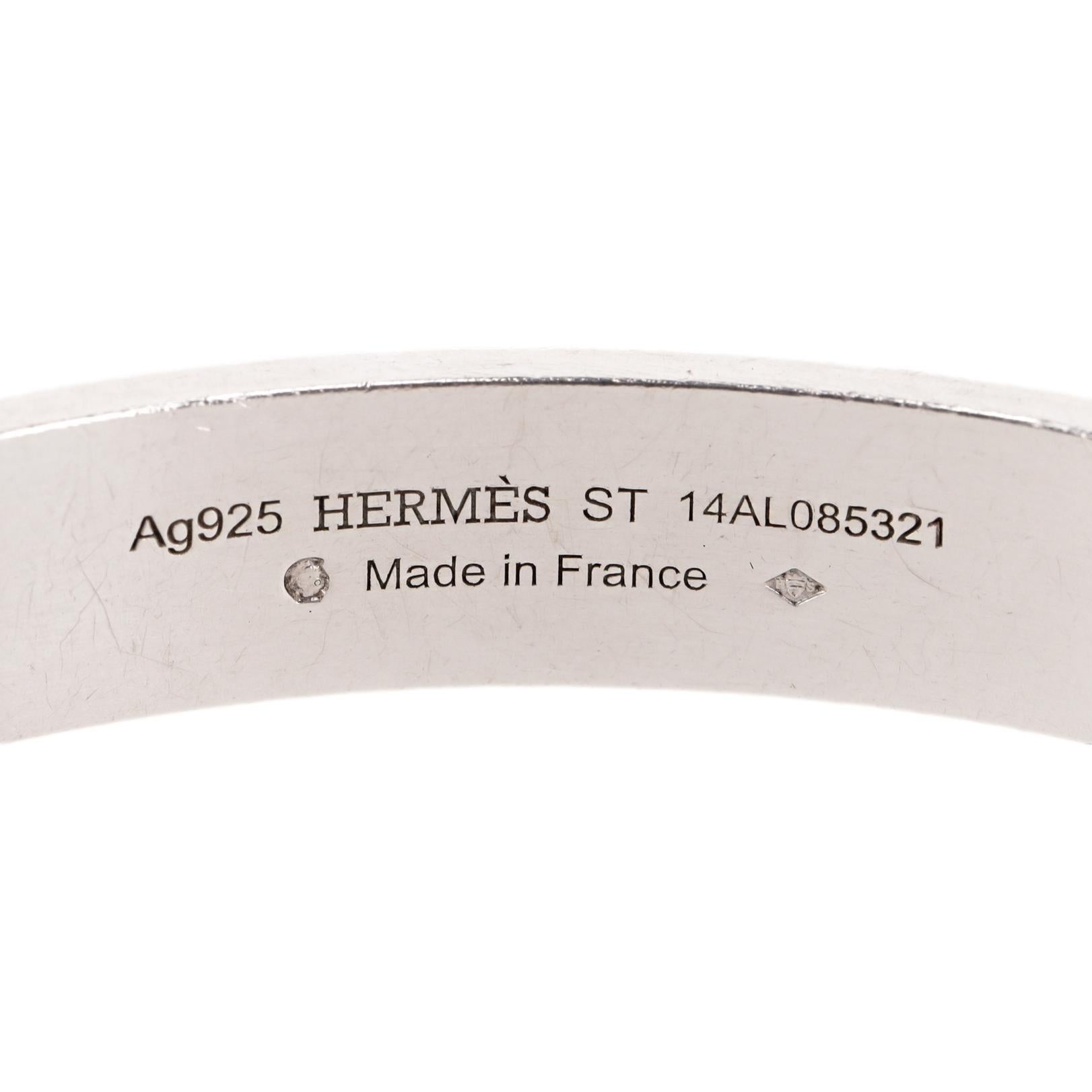 Hermes Collier De Chain Silber ST Medium Armband Damen im Angebot