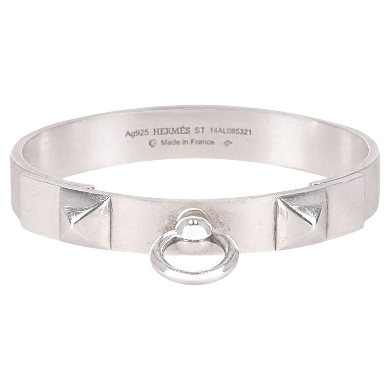 Hermes Collier De Chain Silber ST Medium Armband im Angebot