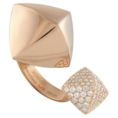 Hermes Collier de Chien Bague en or rose 18 carats avec diamants HE18-122225